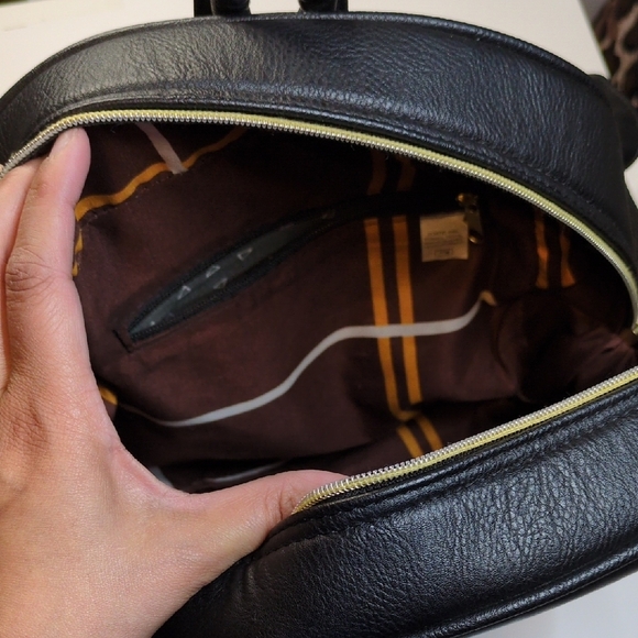 Black Leather Sugar Skull Dia De Los Muertos Mini Backpack - Picture 6 of 9